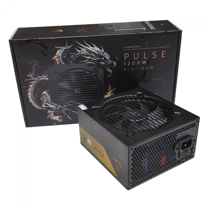FONTE ATX 1200W 3.1 PULSE PRO CYBENETICS PLATINUM FULL MODULAR DUEX