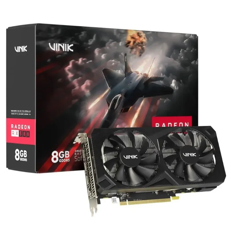 PLACA DE VIDEO AMD RX 580 8GB GDDR5 256BITS DUAL-FAN GPUVK580V28GB2F VINIK