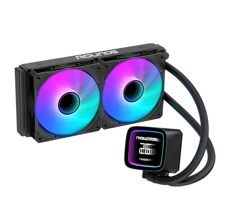 WATER COOLER 240MM ARGB BOREAH BLACK DISPLAY 2,1" TDP250W ROUND5